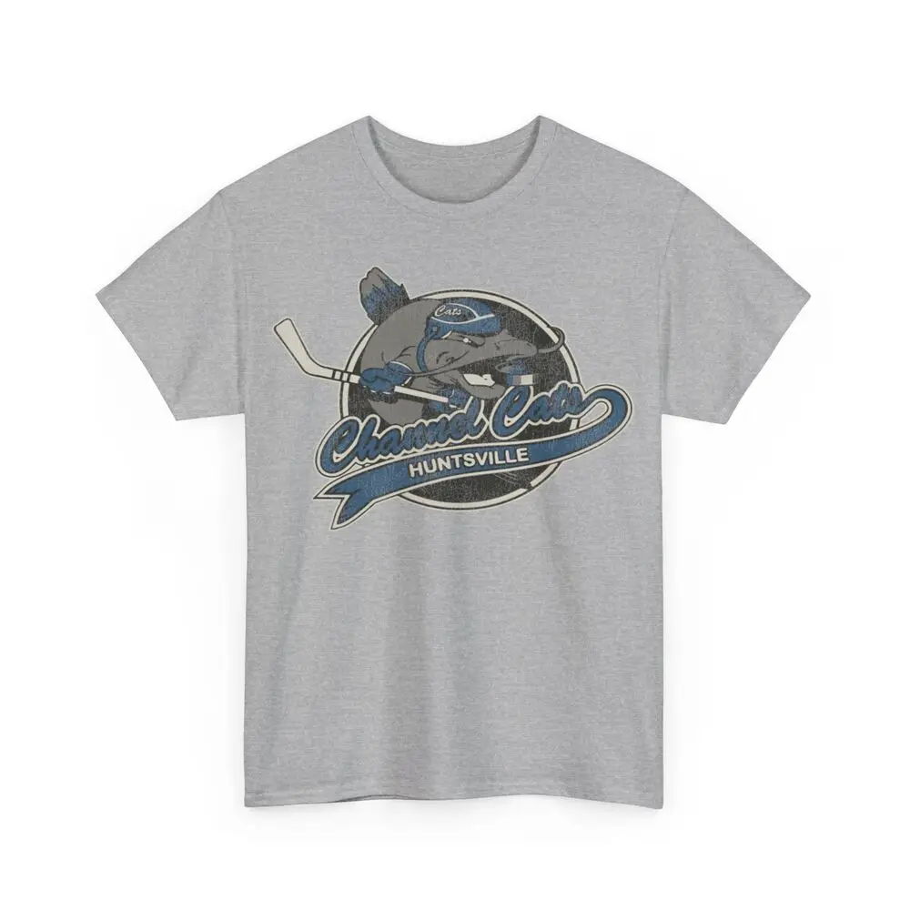 Huntsville Channel Cats Hockey Team Nostalgic Logo T-shirt