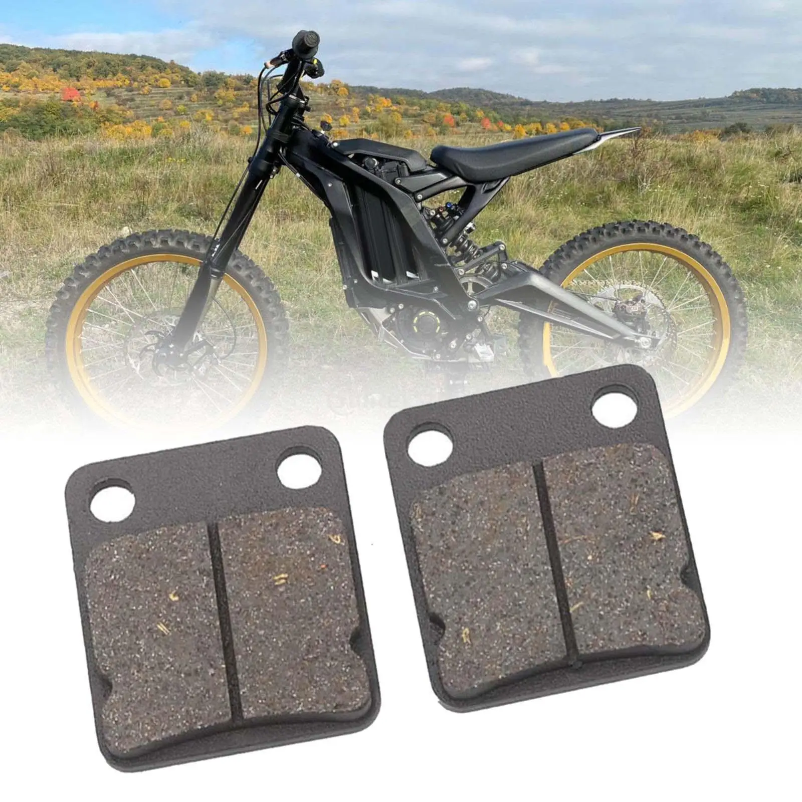 

2 Pieces Brake Pads Metal Black Lightweight Compatible for Go Kart 70cc