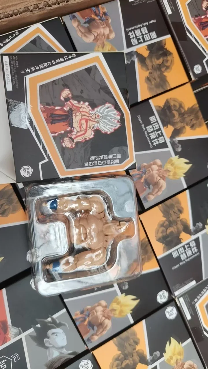 In Stock Black Hole Super Saiyan Goku Muscle Upper Body Swap Part Son Gohan Head Sculpt  Accessories Action Figures Model doll view 2