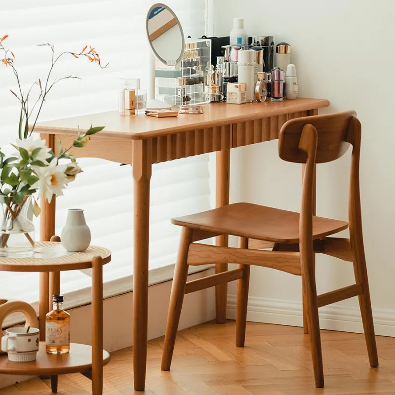 

Customizable small desk and chair combination Nordic solid wood strip computer