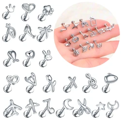 1PC 16G Stainless Steel Tragus Ear Piercing Helix Jewelry Star Moon Ear Cartilage Earring Lip Mouth Labret Ring Punk Women Gift