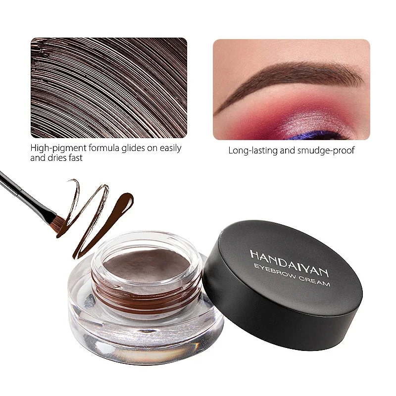 HANDAIYAN Colorful Eyebrow Cream Gel High Pigment Brows Tint Waterproof Long lasting Eye Brow Dye With Brushes Decorate Cosmetic