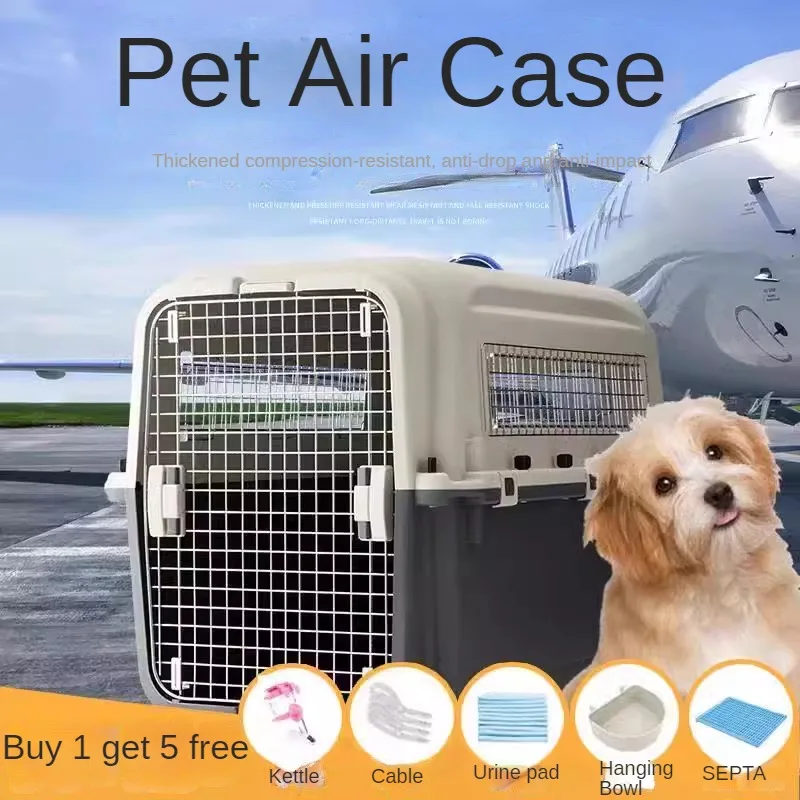 

Air China Pet Air Box IATA Standard Box Cat and Dog Shipping Out Large Dog Air Transportation Metal Iron Mesh