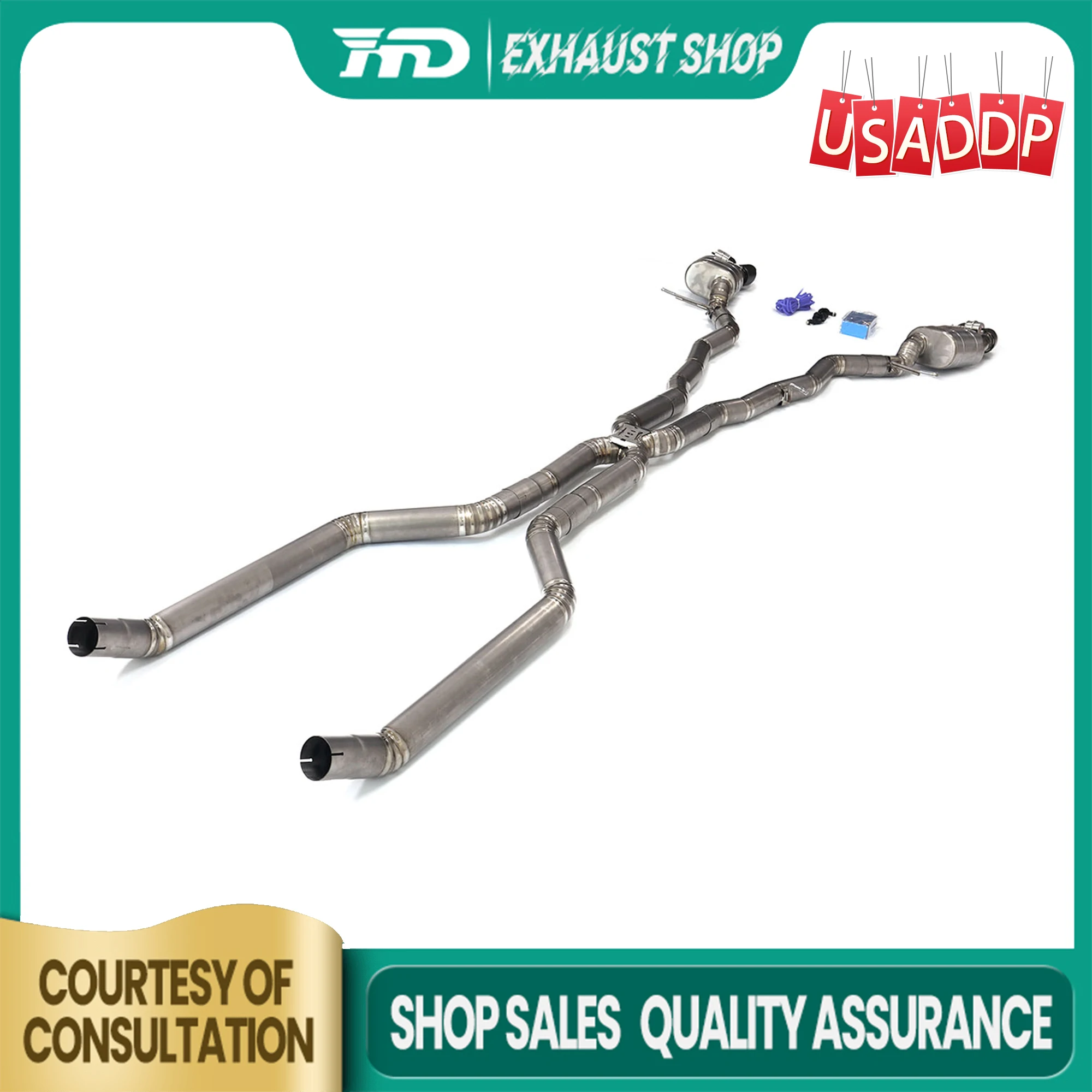 

Выхлоп HMD Catback для BMW 650i F13 N63, основной цвет. Припойные соединения даже и полные вакуумные клапаны и наконечники Ti.