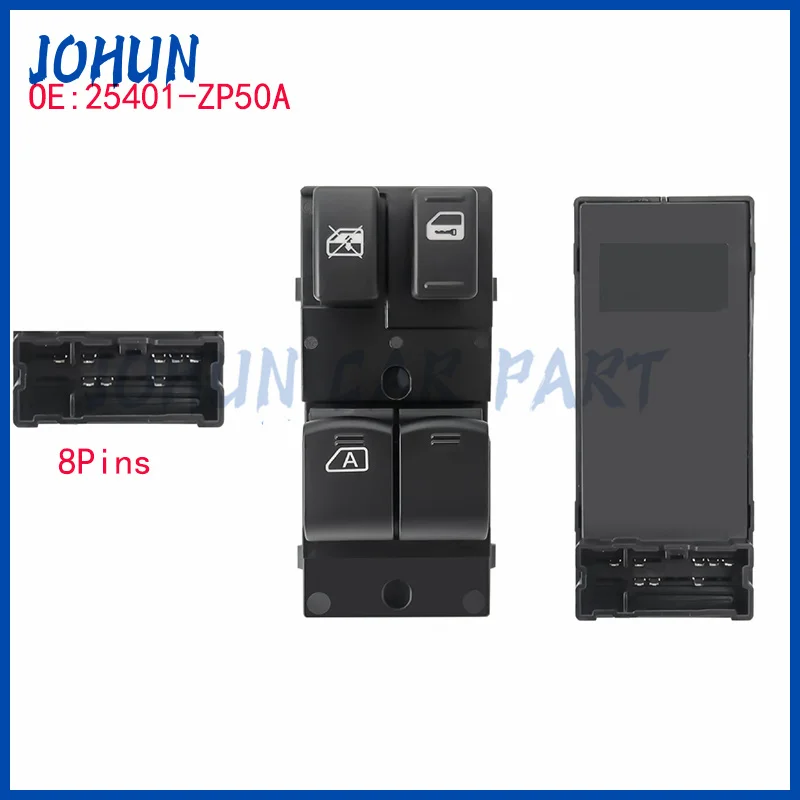 

25401-ZP50A Передний левый переключатель стеклоподъемника для Nissan Frontier 2007-2021, новые автоаксессуары 25401 ZP50A 25401ZP50A