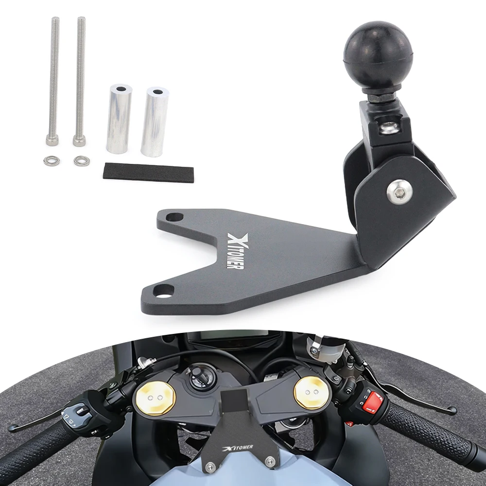 Motorcycle Aluminum GPS Navigation Mounting Bracket Phone Adapter Holder Support Mount GSXR1000 GSX-R 1000 2009-2025 For SUZUKI