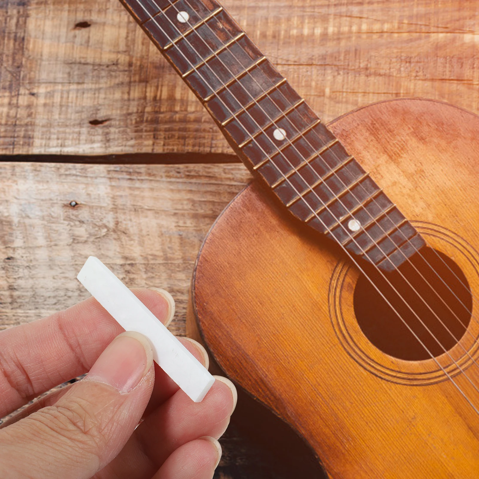 

10 Pcs White Shell Material Guitar Inlays Flat Abalone Block for Bass Fingerboard Durable Sea Shell Easy Cut Install