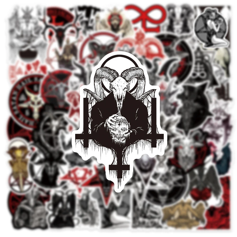 10/30/50PCS Horror Devil Satan Gothic Stickers Decals Decoration Suitcase Scrapbooking Phone Laptop Stationery Cool Kid Sticker