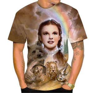 O Mágico de Oz Impressão 3D Arte Padrão T-shirt, Pintura a óleo criativa, moda personalizada, verão, venda quente 6 principais vendas mago de oz camisa - №2