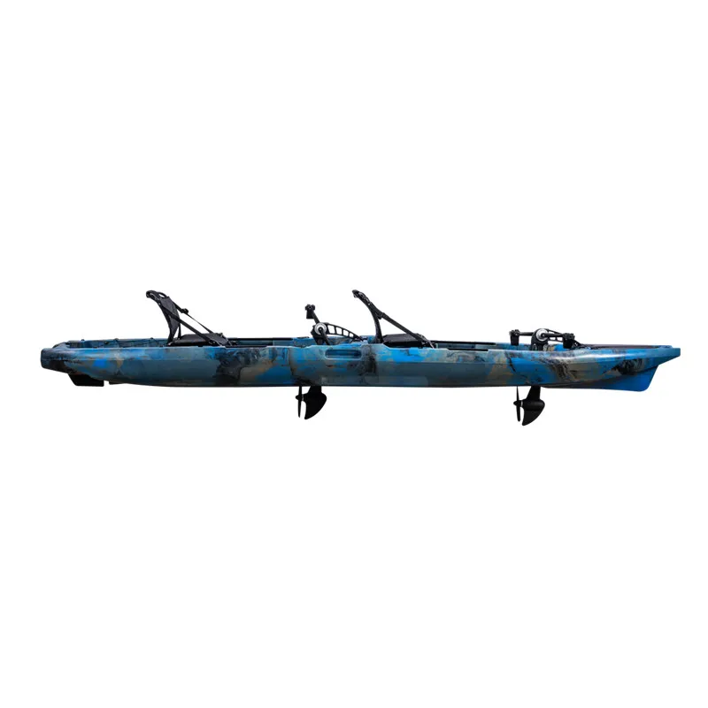2025 New Tandem Non-Detachable Kayak Sea Fishing Kayak With Trolling Motor Fishing Boat for Offshore Use