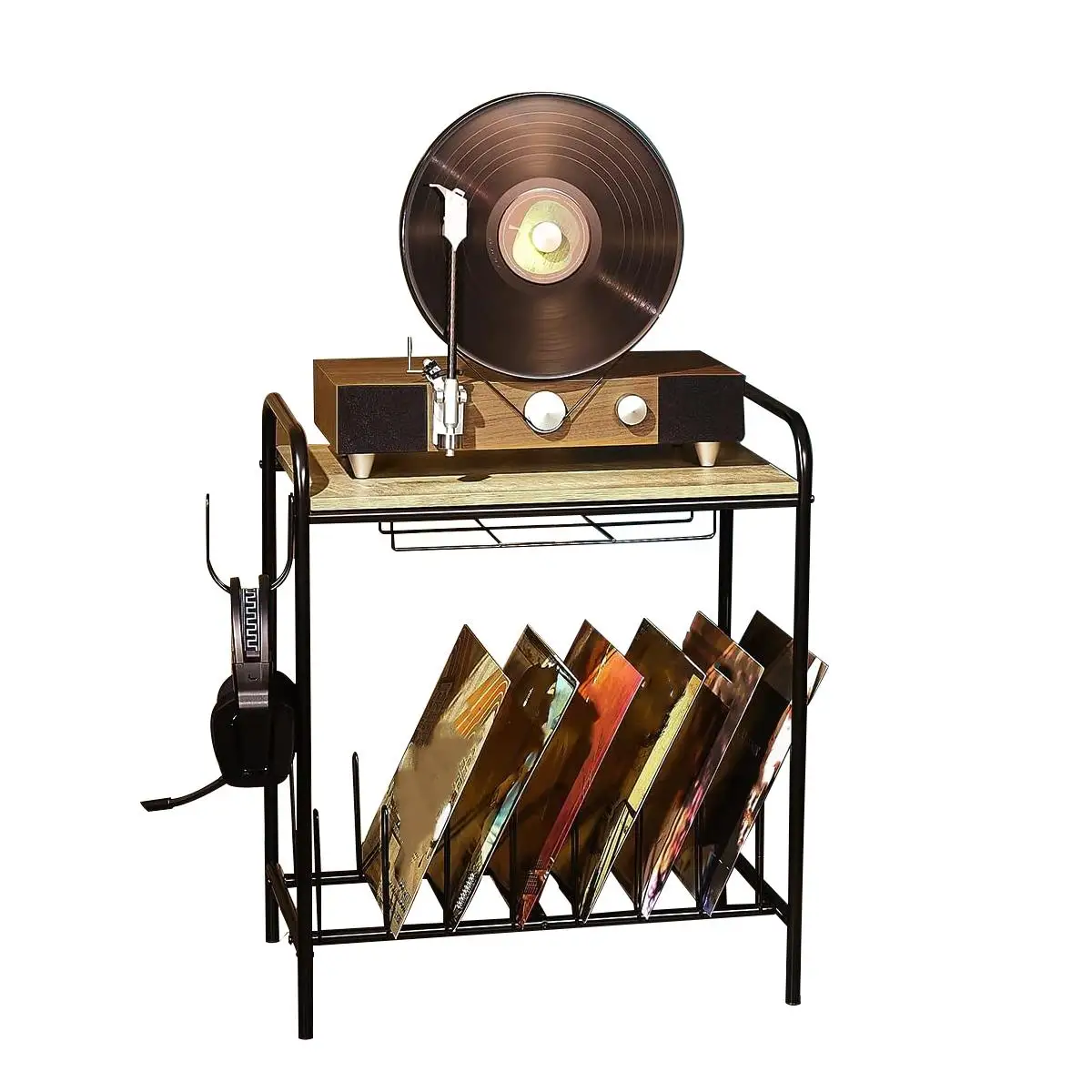 

Mobile Bookcase & Album Organizer with Open Storage - for a4 /Letter File Cabinet for living Room, Office & Bedroom
