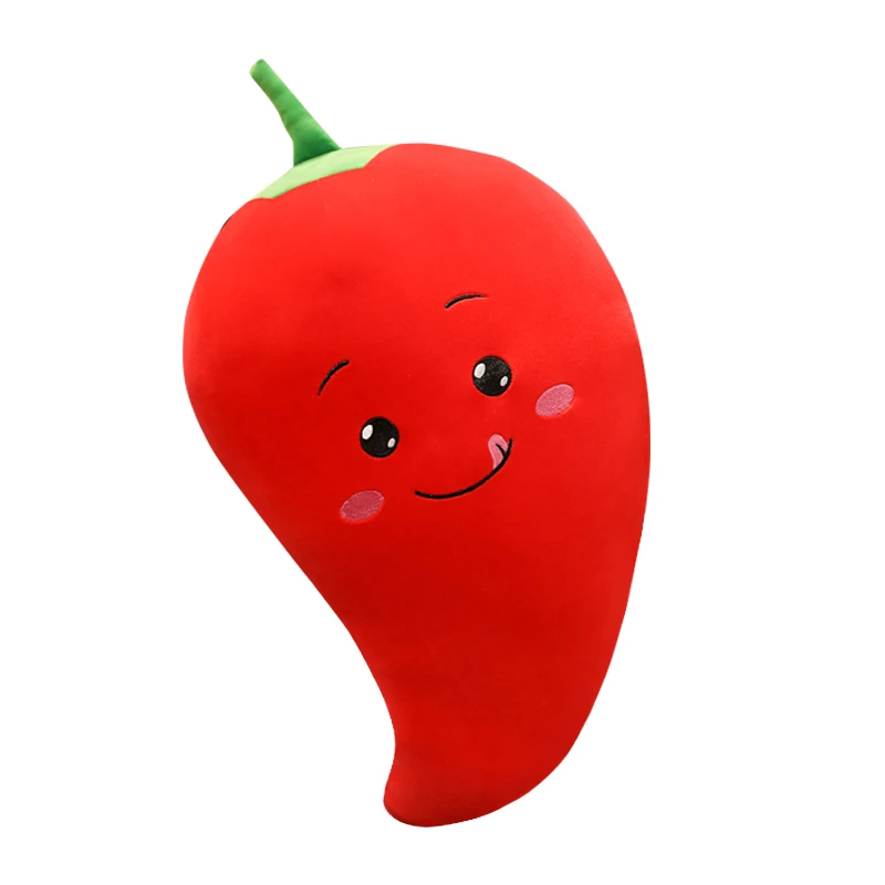 卸売漫画スマイルキャロットチリコーンぬいぐるみかわいいシミュレーションナス枕人形ぬいぐるみ子供向けギフト