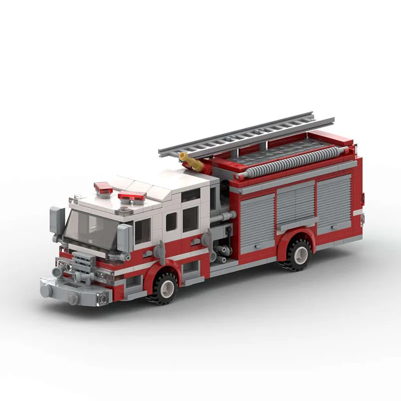 

Fire Truck, Dual Pump Water Tank Truck, 422PCS Construction Model, Children Birthday Gift, Christmas Toy Model Toy Holiday Gift