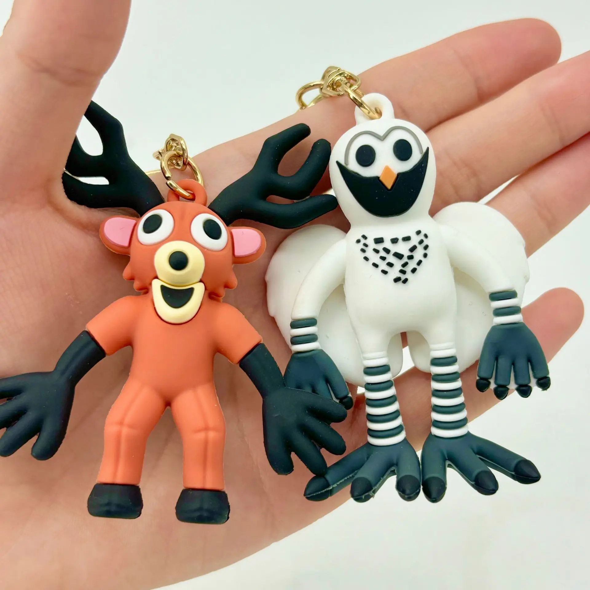 พวงกุญแจรูปกวางป่า 99 คืนสยองขวัญ งานแฮนด์เมด ของเล่นรูปสัตว์ กวาง นกฮูก ของตกแต่งกระเป๋า ของขวัญวันเกิด/คริสต์มาสสำหรับเด็ก