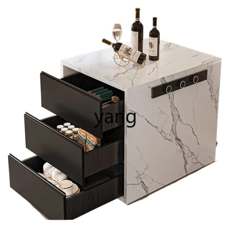 

Yjq retro rock slab separate island platform acrylic suspension dining table integrated multi-functional sink guide platform