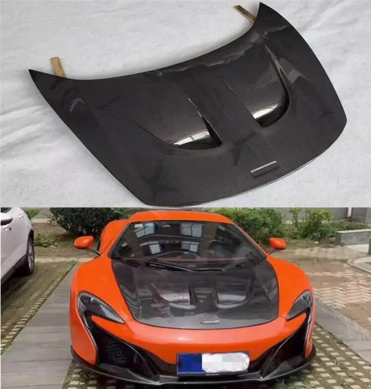 

Real Carbon Fiber Front Bumper Engine Hood Bonnet Vent Cover For Mclaren MP4-12C 650S 2011-2018 P1 Style