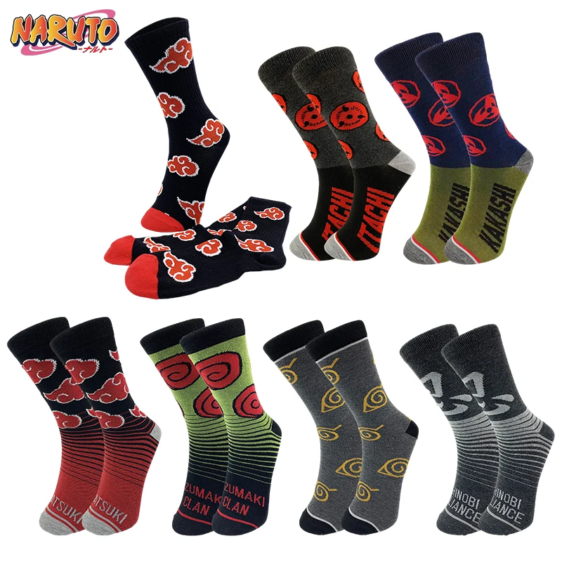 Anime Naruto Çorap Akatsuki Şekil Unisex Futbol Spor Havalandırma Pamuk Çorap Serin Kişilik Cosplay Aksesuar Severler Hediyeler
