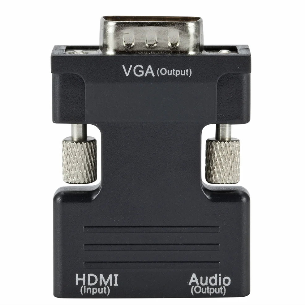 HD 1080P HDMI-compatible to VGA Converter with Audio Adapter Female to Male Converter for PC Laptop TV Monitor Projector