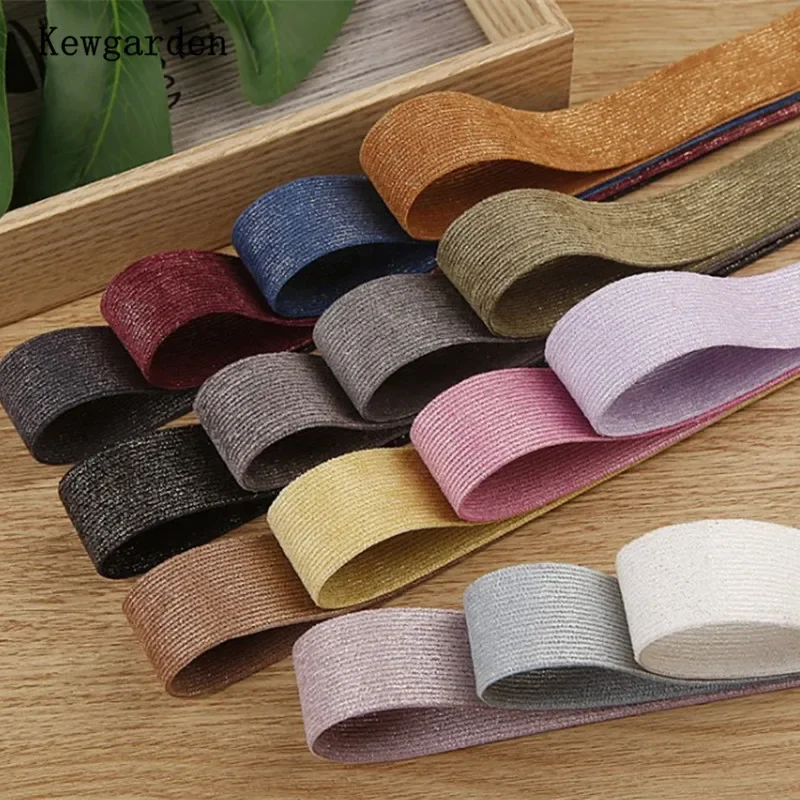 Kewgarden Bright Silk Corduroy Fabric Cloth Ribbon 1.5\