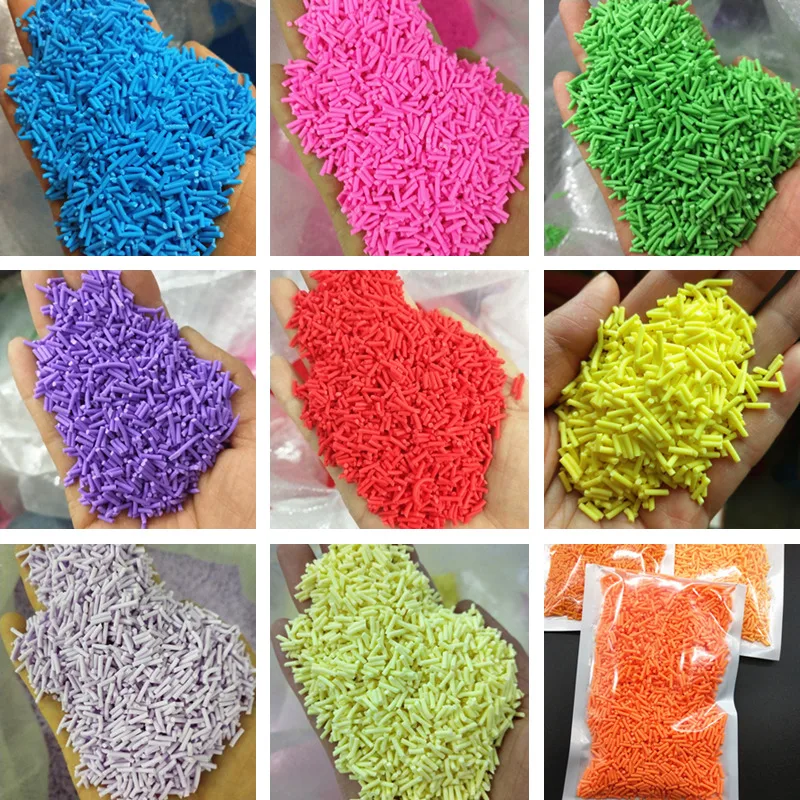 50g 1.5mm Thin Sprinkle 5-6mm Long Cylindrical Polymer Clay Colorful for DIY Crafts Tiny Cute Plastic Klei Accessory