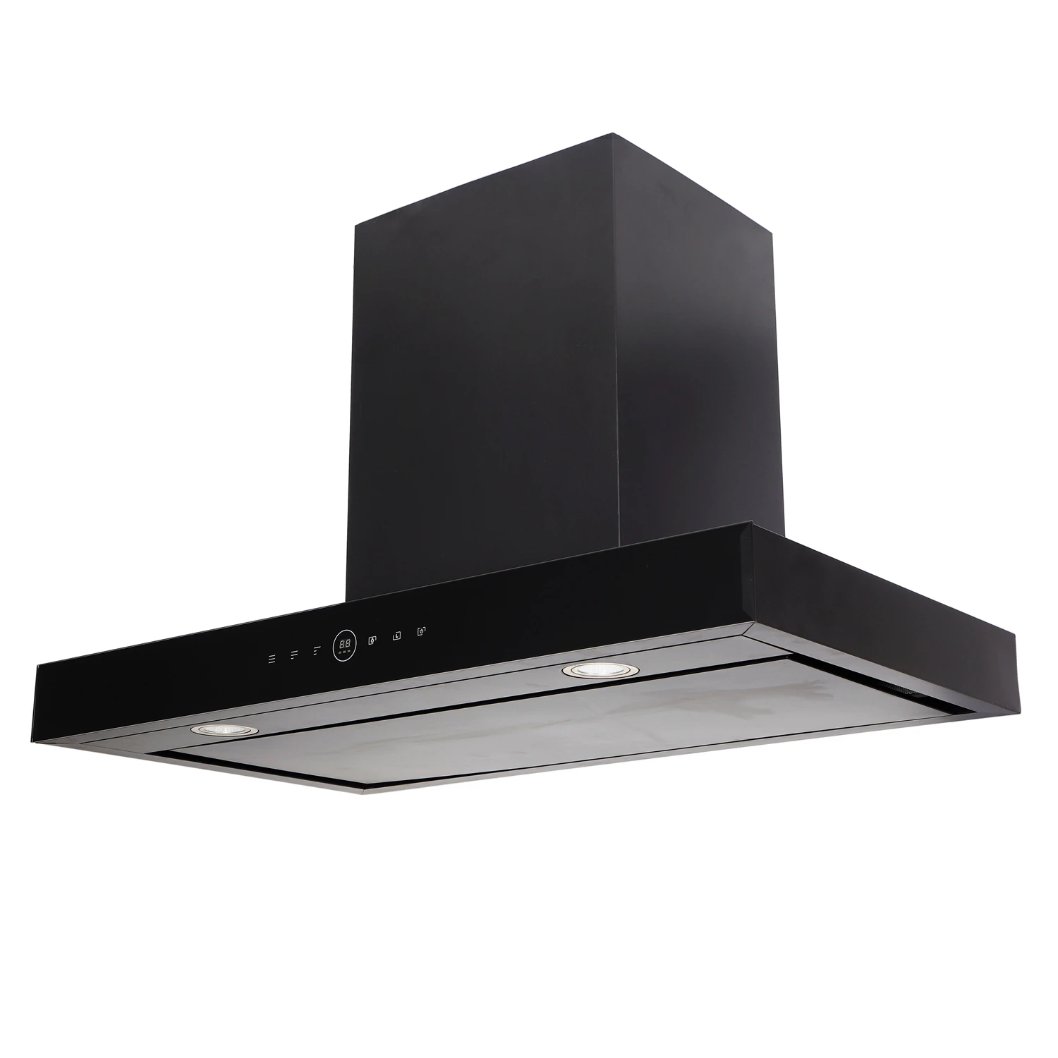 Smart Island Range Hoods Vented Exhaust Low Noise 3-Speed Push Button Control Class Energy Efficiency for Hotel