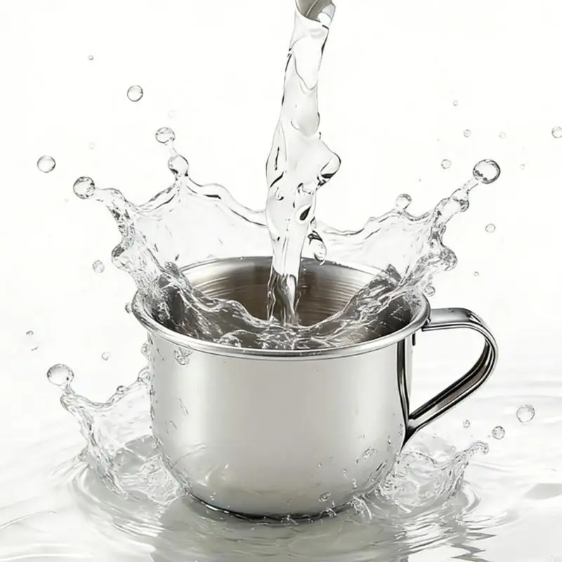 37ME 4 Miniature Stainless Steel Cups Smooth Surfaces Drinkware For Home Offices And Outdoor Activity