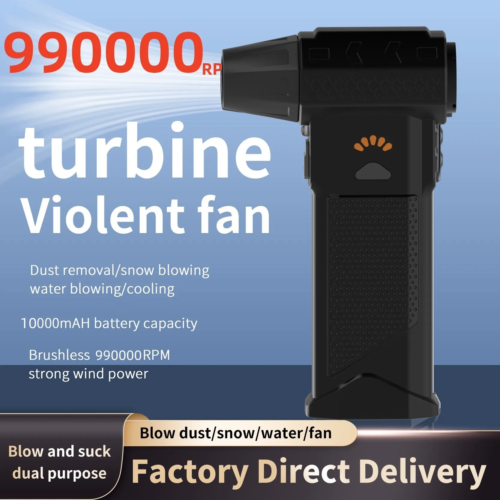Turbo Fan Jet 990000RPM Turbo Jet Blower Brushless Vacuum Cleaner Blower PC/Keyboard/Home/Car Cleaning Air Duster Blower Tools