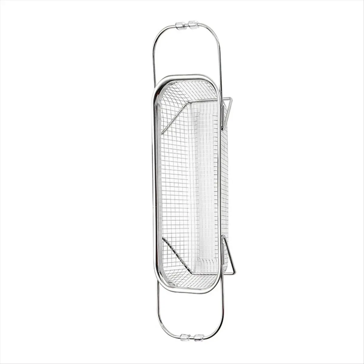 【TODAY-BUY】Stainless Steel Retractable Drain Basket Grip Handles Oval Colander Sink Vegetables Draining Rack Home Storage Basket