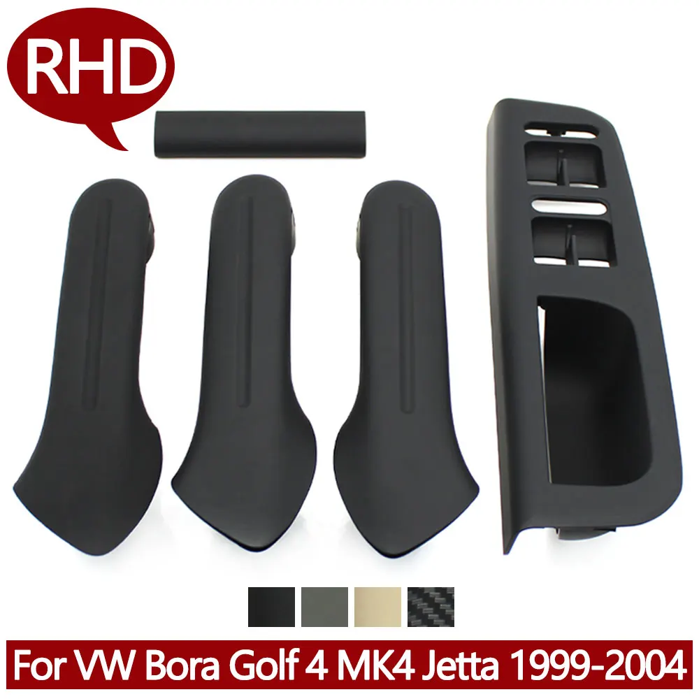 RHD Car Interior Front Rear Left Right Door Pull Handle Set Replacement For Volkswagon VW Bora Golf 4 MK4 Jetta 1999-2004