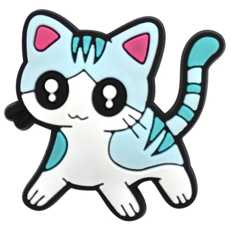 New 1Pcs Funny Leopard Cats Shoes Charms for Crocs DIY Badge Clogs Kids Pins Decoration Jeans Shoe Accessories X-mas Wholesale image 5