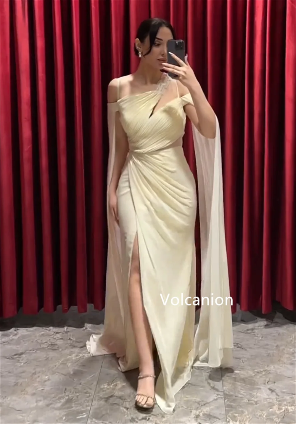 Vestidos largos drapeados de gasa personalizados con hombros descubiertos, ocasiones a medida, moda de graduación, tallas simples disponibles