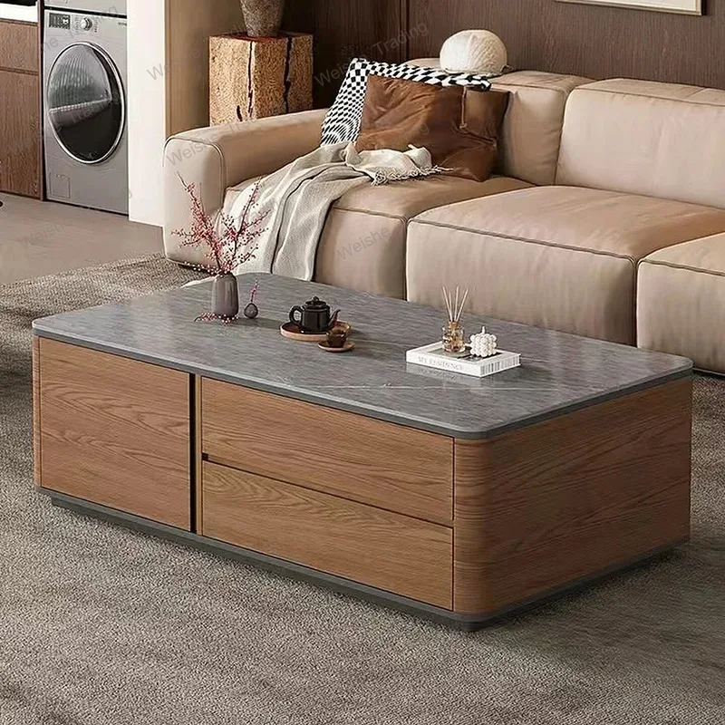 Rectangular Storage Coffee Tables Large Rustic Traditional Vintage Coffee Table Modern Premium Table Basse Salon Furniture Home