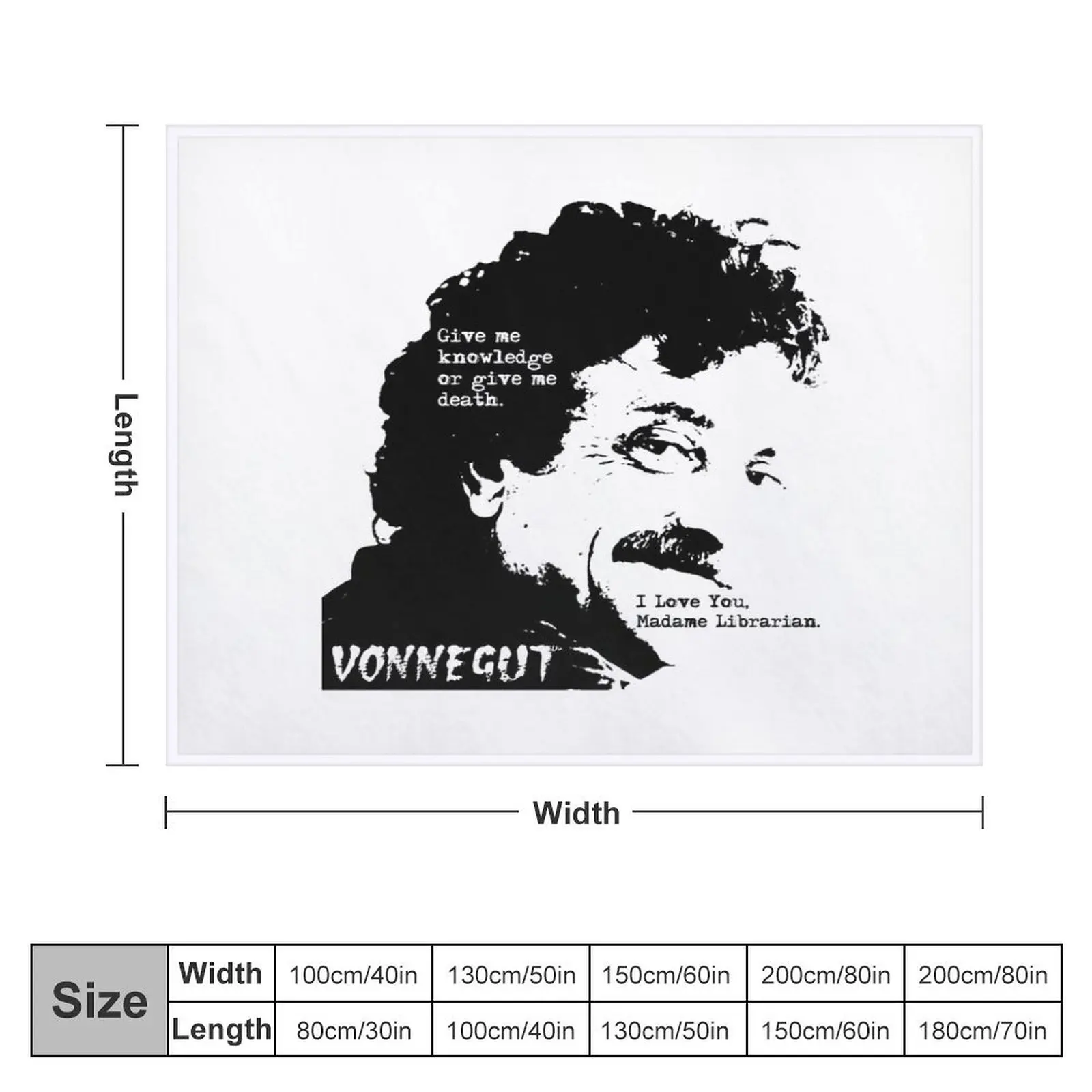 American Writers Kurt Vonnegut Throw Blanket Bed Fashionable halloween Sofa Throw Blankets