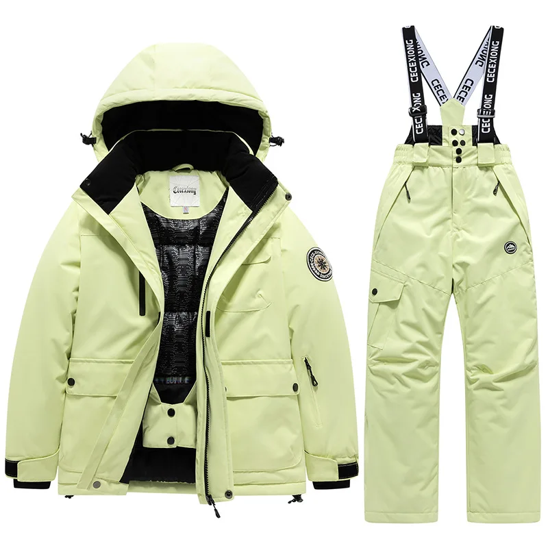 

Winter Ski Children's Ski Coat and Pants 2pieces Set Warm Waterproof Boys Girls Outdoor Skiing Snowboarding Winter Ski Kids