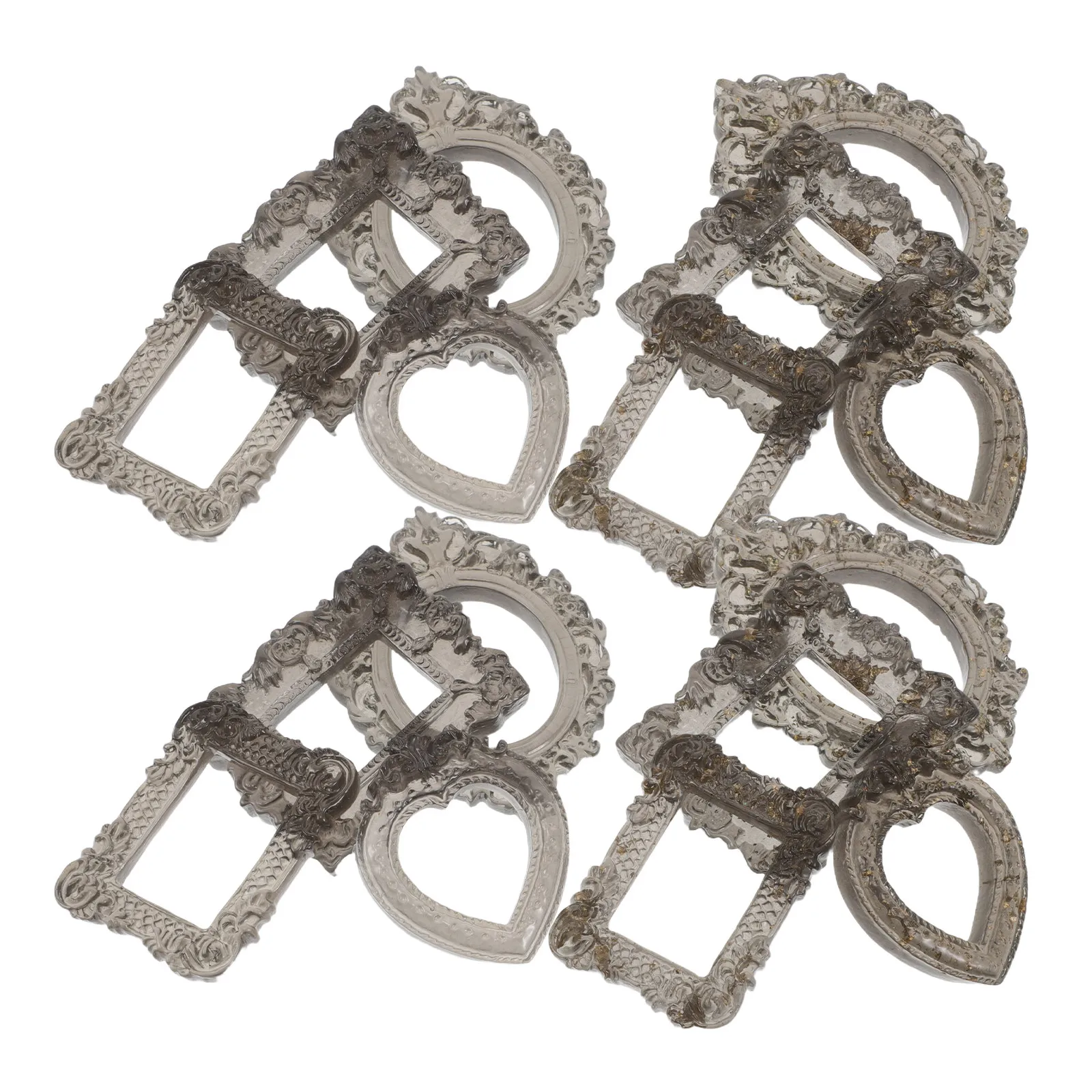 

24Pcs Dollhouse Miniature Photo Frames Baroque Style Vintage Collage Display Frames for Christmas DIY Mini Scene Setup