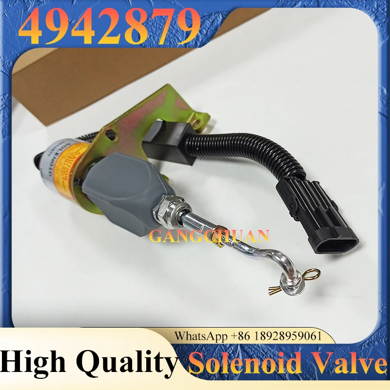 Fuel Shutoff Stop Solenoid Valve 4942879 Excavator Parts for 6CT