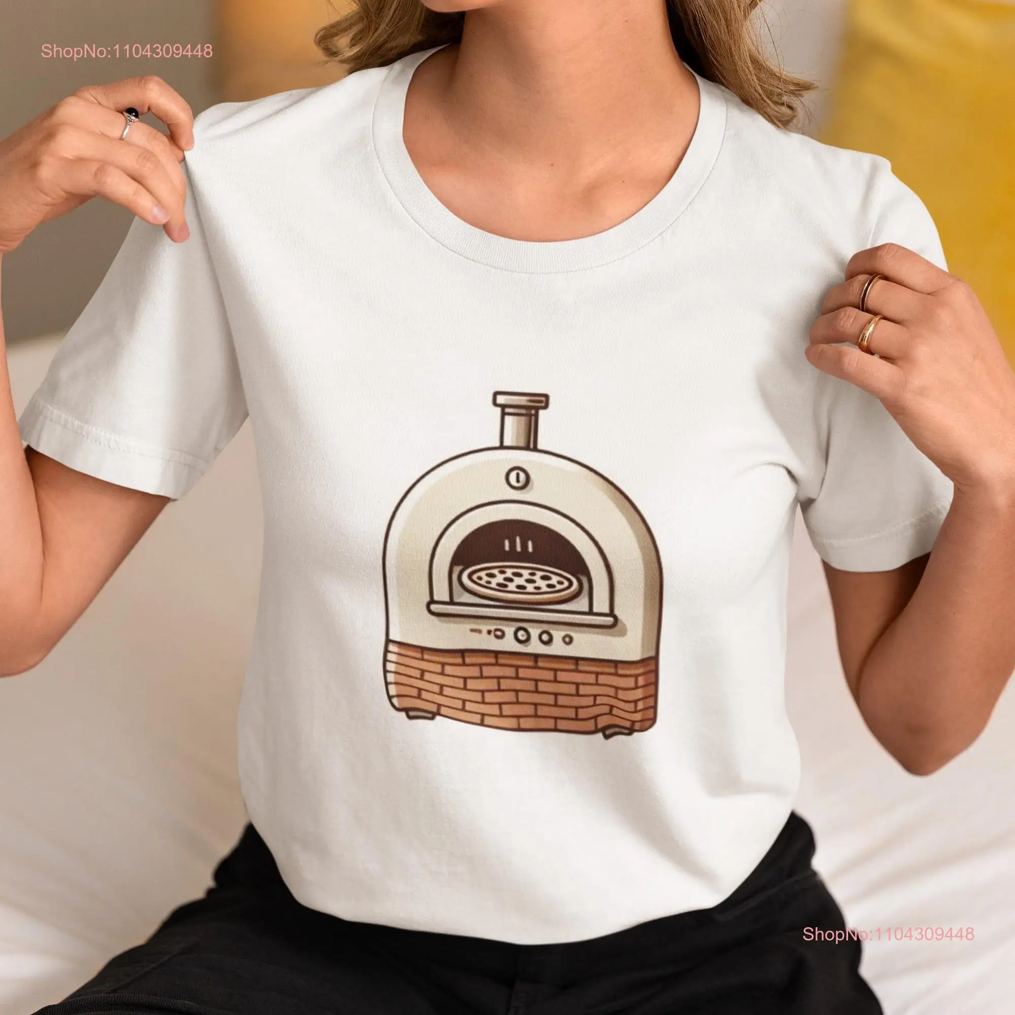 Pizza Oven Illustration T Shirt Perfect for Lovers and Chefs Unique Casual Wear long or short sleeves