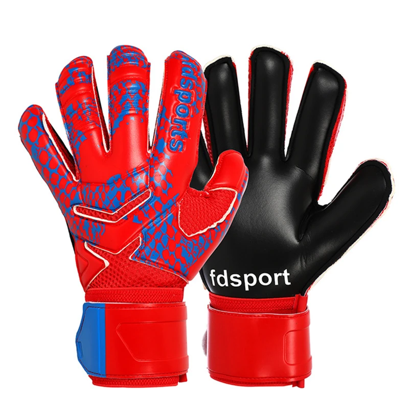 Mens Womens Professional Goalkeeper Gloves Football Soccer Goalie Gloves Non-slip Thicken Latex Glove 5 Finger Save Guard