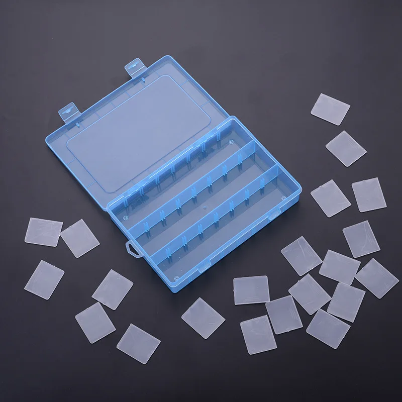 24grid transparent plastic storage box jewelry box electronic component box removable lid fishing gear fish hook box storage box