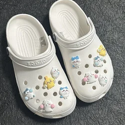 Hebilla de zapatos de dibujos animados Chikawa, hebilla de zapatos con agujeros de uso Kawaii, accesorios decorativos para zapatos pequeños, nuevos