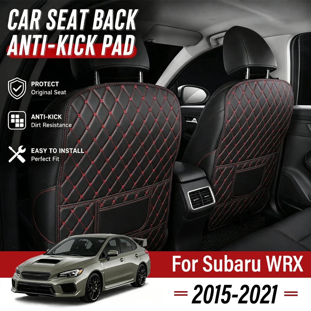 Easy Clean PU Anti Kick Mat Pads For Subaru WRX 2015-2021, Two Color Choice Waterproof, Quick Install Full Coverage