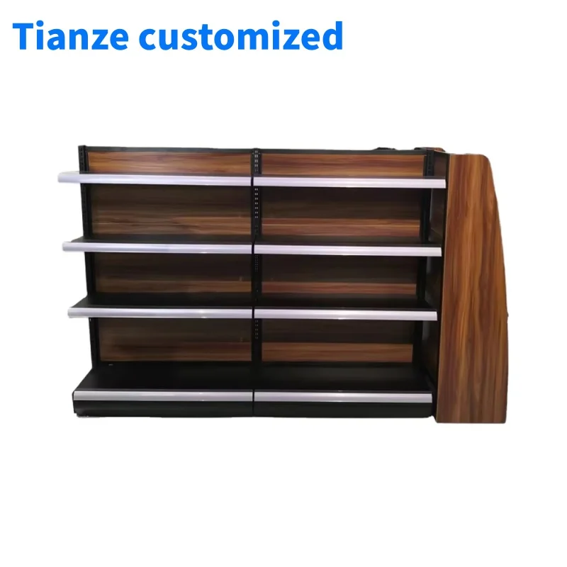 

(customized)Convenient Wooden Gondola Display Shelf Grocery Retail & Supermarket Convenience Store Displays