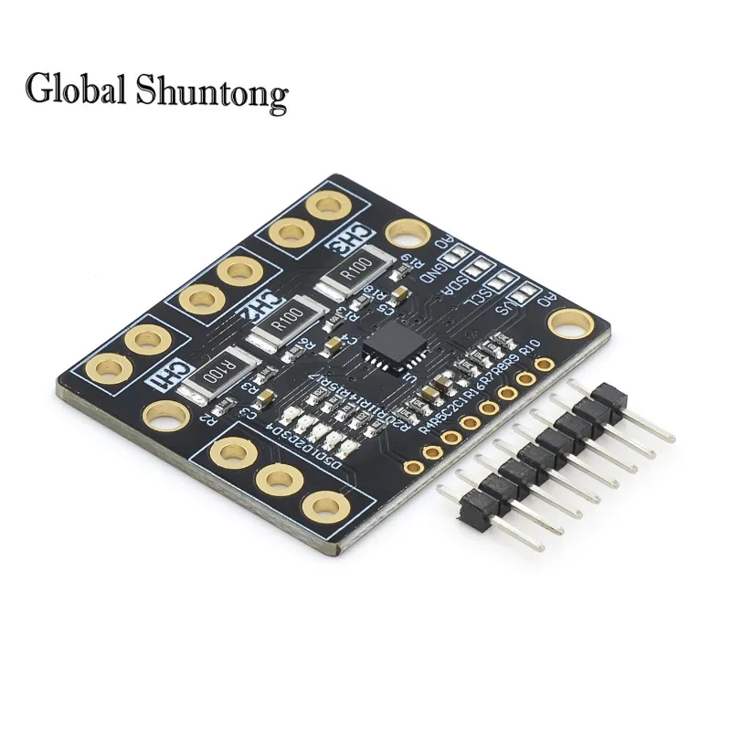 1Pcs I2C SMBUS MCU-3221 INA3221 Triple-Channel Shunt Current Power Supply Voltage Monitor Sensor Board Module Replace INA219