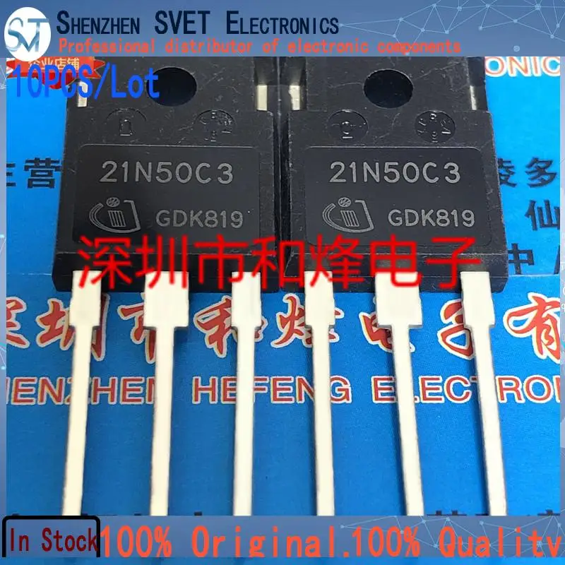 10PCS/Lot 21N50C3 SPW21N50C3  TO-247 560V 21A    Import Original And New 100%Test In Stock