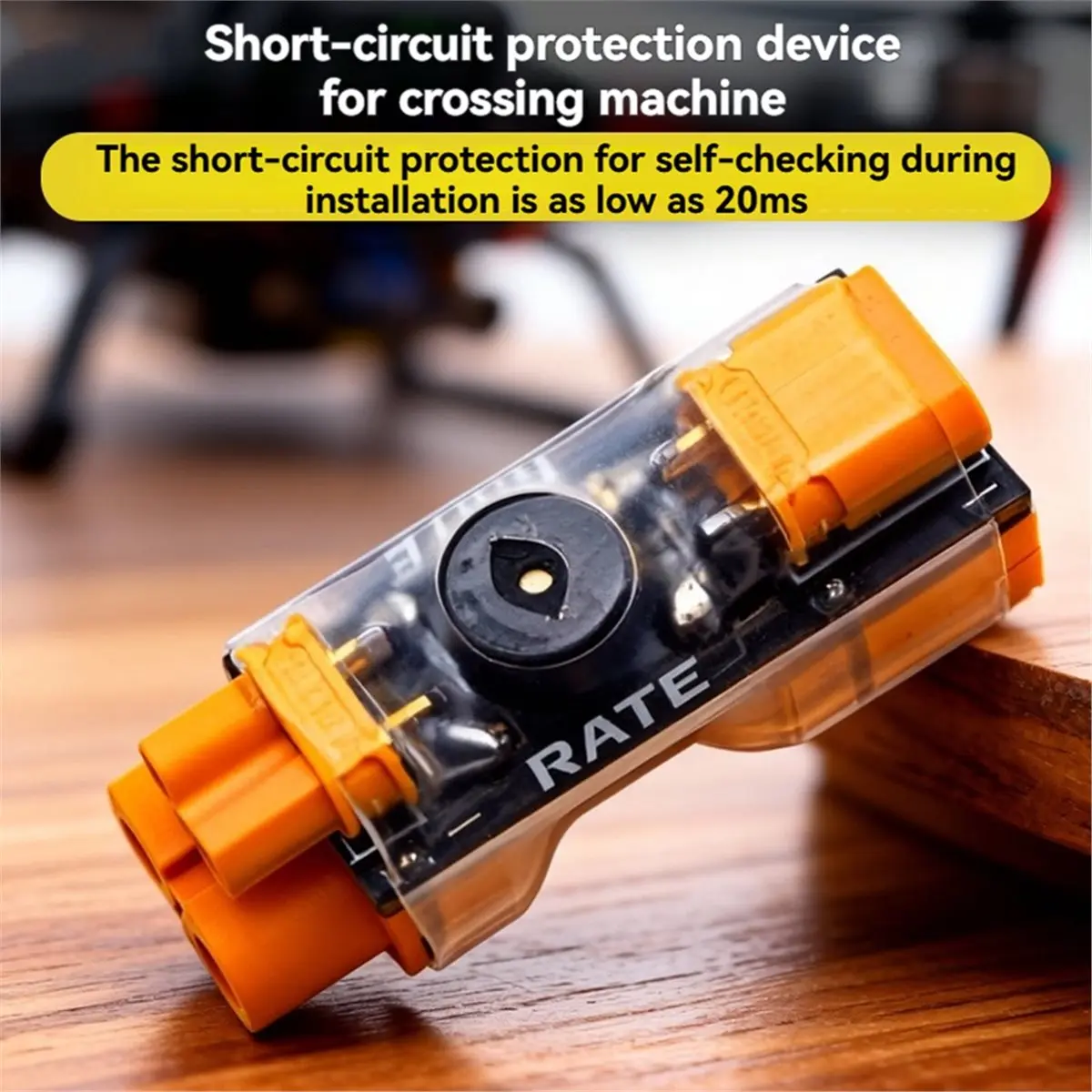 Drone Short-Circuit Protector XT30 Connector with Audible and Visual Alert for RC FPV Drone