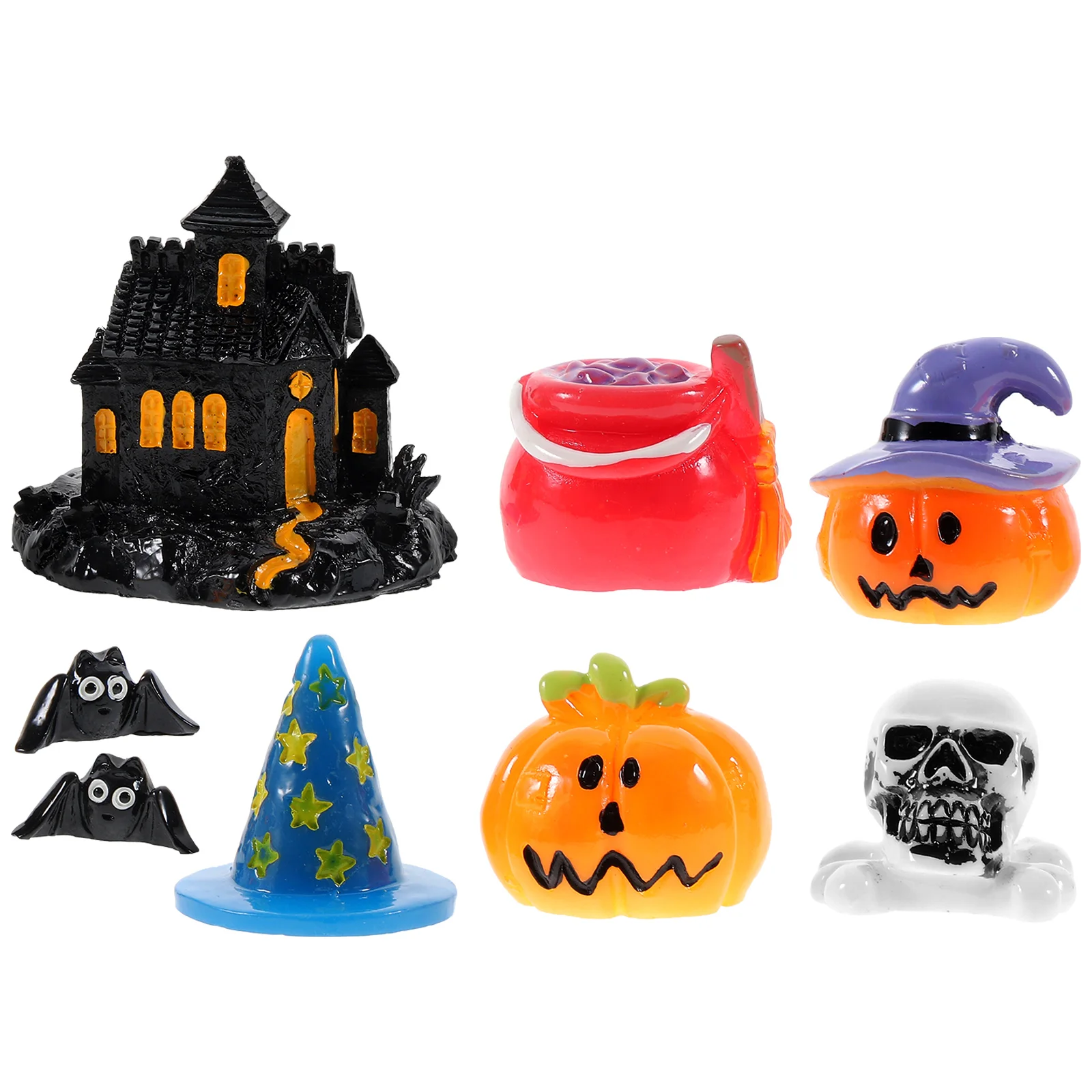 Micro-Landscape Halloween Gifts Pumpkin Lantern Ornaments Mini Accessories Figure Decor for Resin Craft Garden Cake Decorations