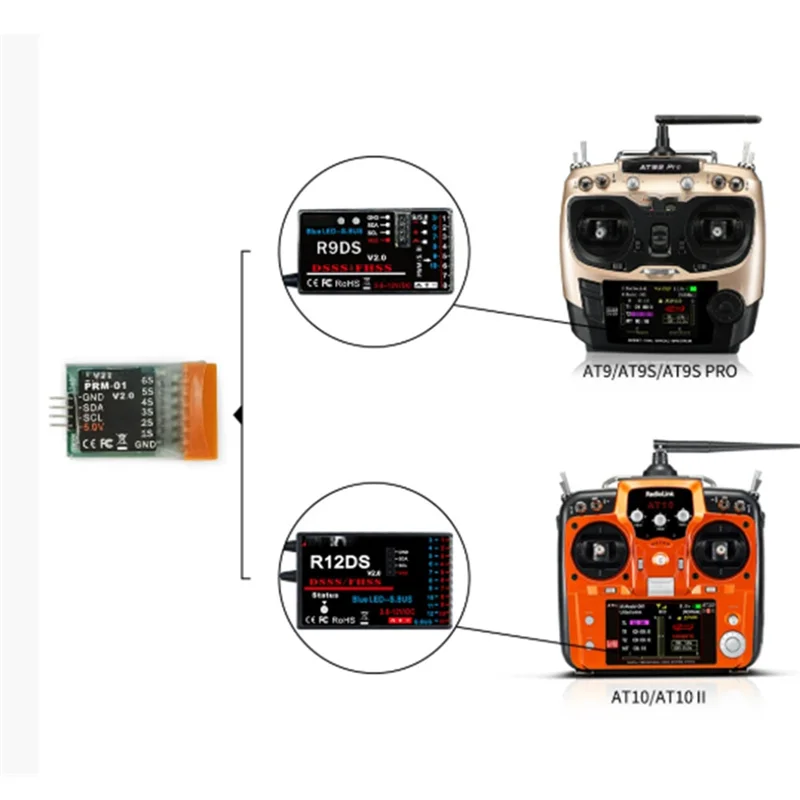 SUNRI-PRM-01 وحدة القياس عن بعد لبطارية الطائرة لوحدة القياس عن بعد T R9DS R12DS #2