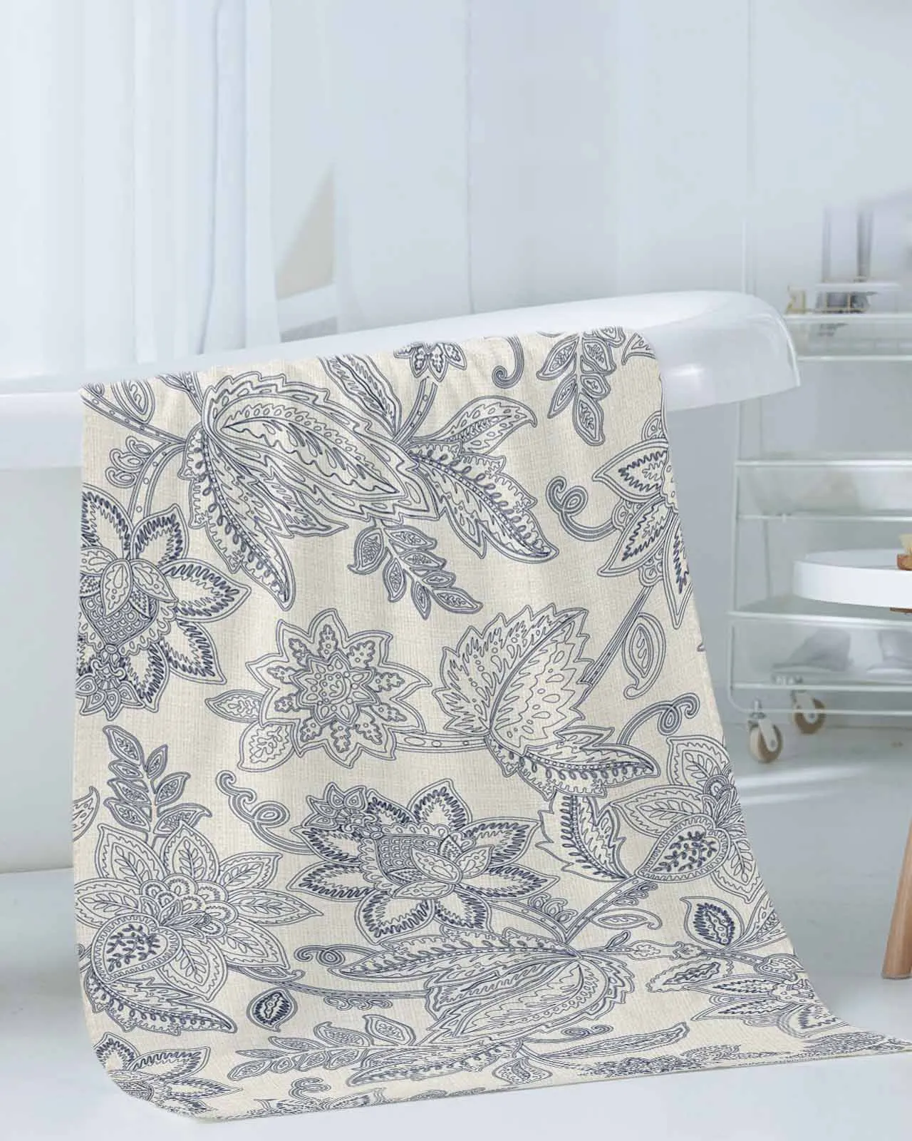 

3pc Floral TextureTowel SetUltra Soft Highly Absorbent Includes 1 Bath Towels 1 Hand Towels 1 WashclothsFor Home Bathroom