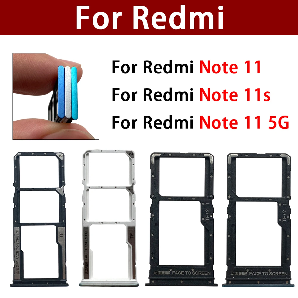 SIM Card Tray Slot Holder Adapter Accessories For Xiaomi Redmi Note 11S 11 5G