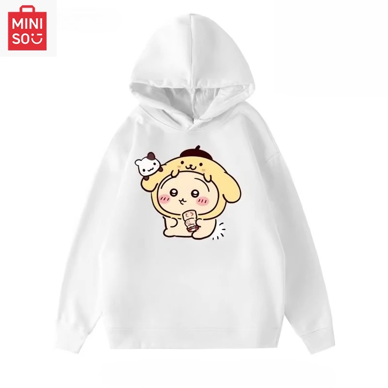 

Chiikawa Usa Chi Momoga joint Pacha Dog Pudding joint children's two-dimensional plus velvet hooded autumn and winter sweatshirt